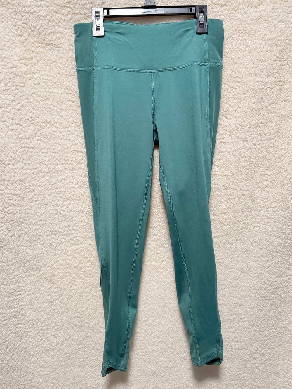 DSG Women's Momentum High Rise 7/8 Legging Mesh Panel Blue Green Size Small NEW